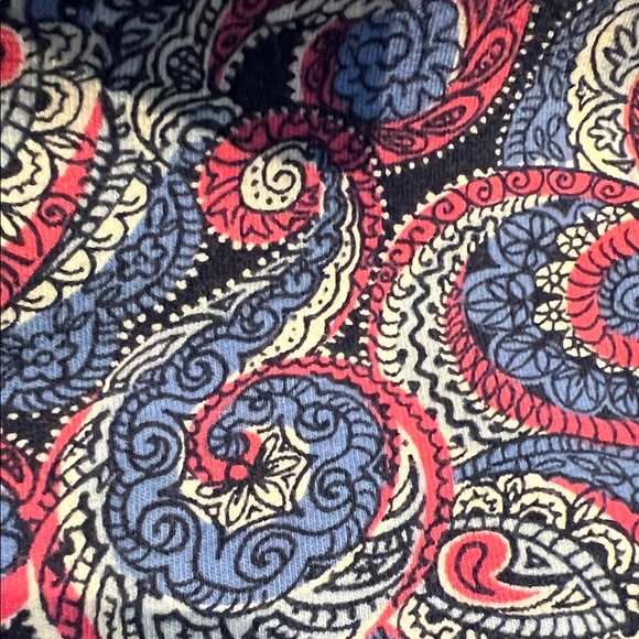 Talbots Blue and Red Paisley Top - Picture 3 of 7